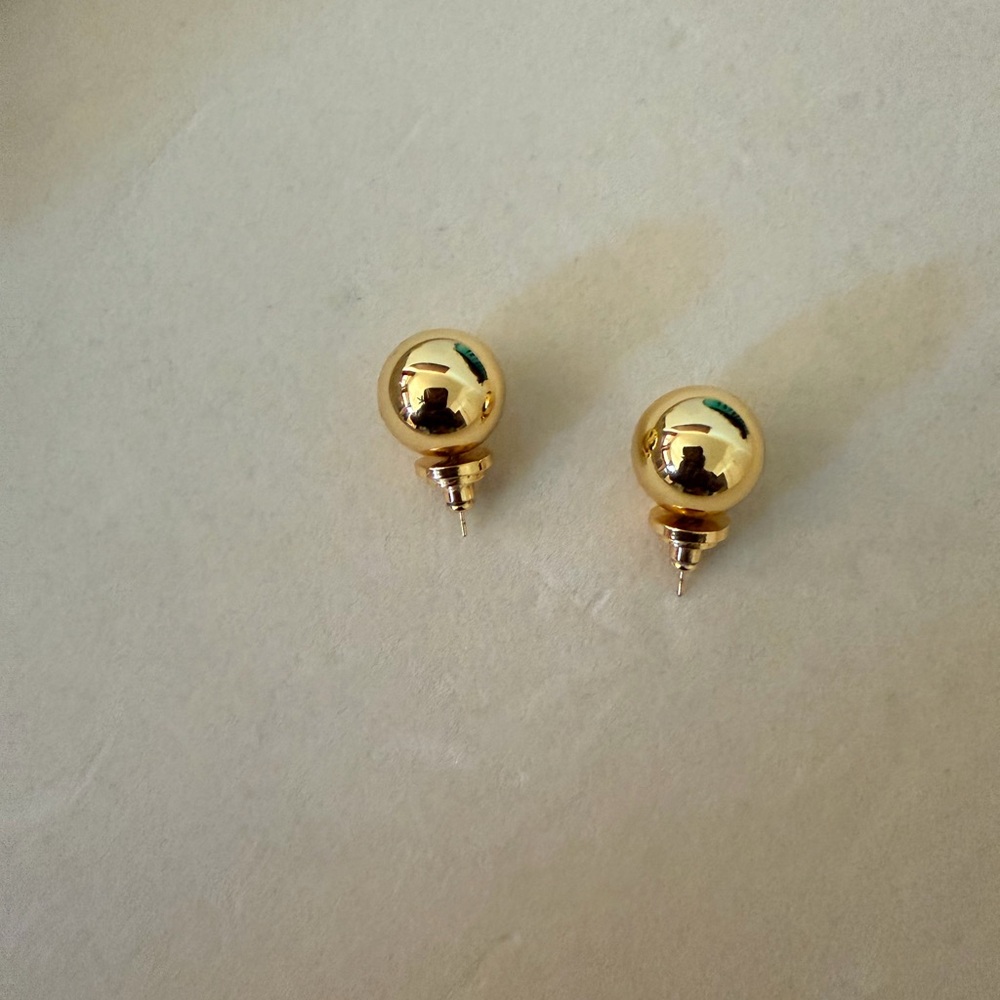 Classic KHOI BIG Gold Ball Stud Earrings